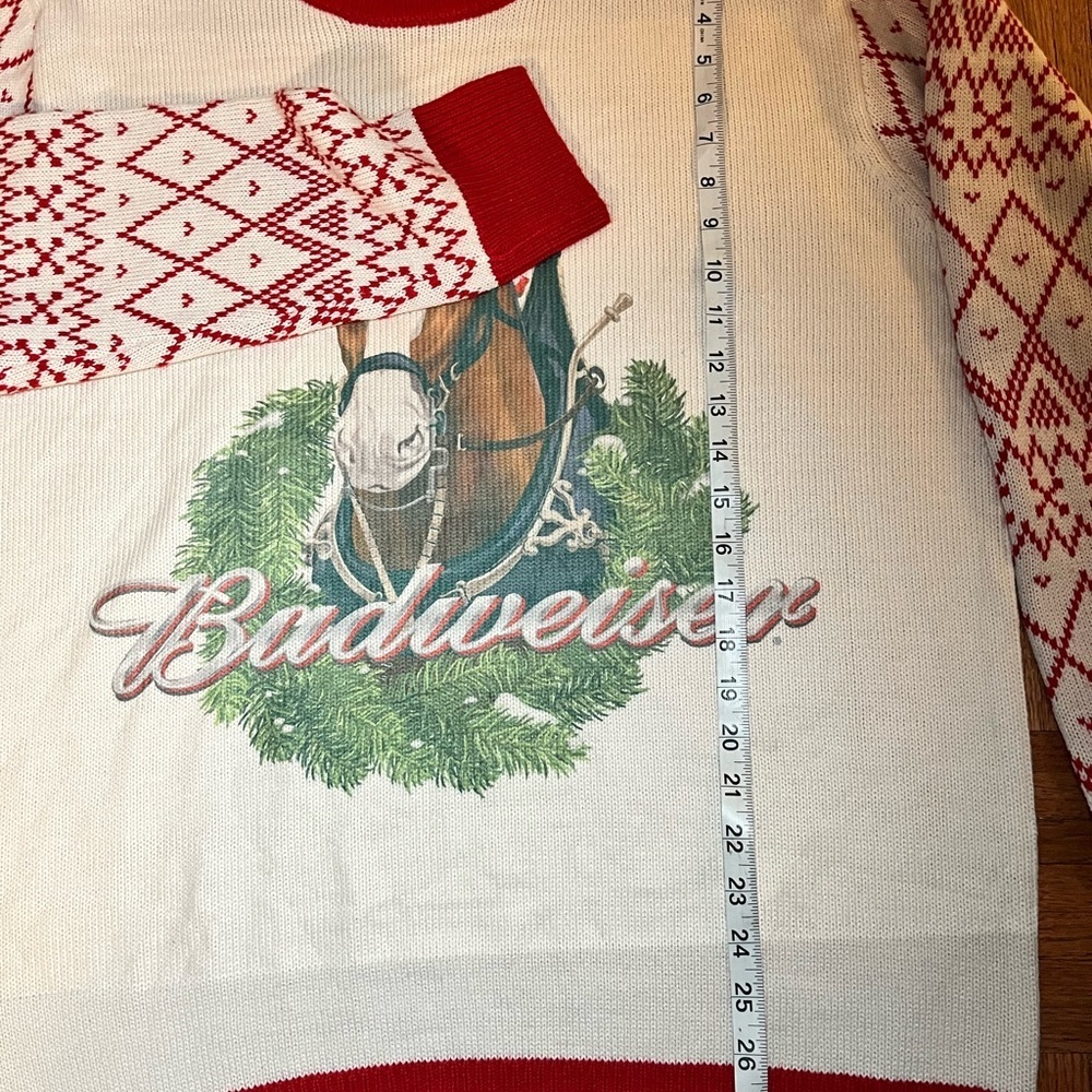Budweiser Clydesdales Fair Isle "Ugly" Sweater - Picture 4 of 6